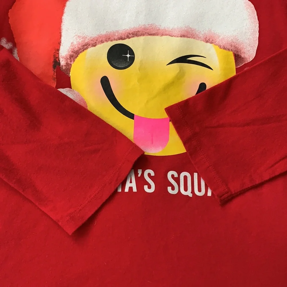 Children’s Place Santa Holiday Red Top 10/12 EUC